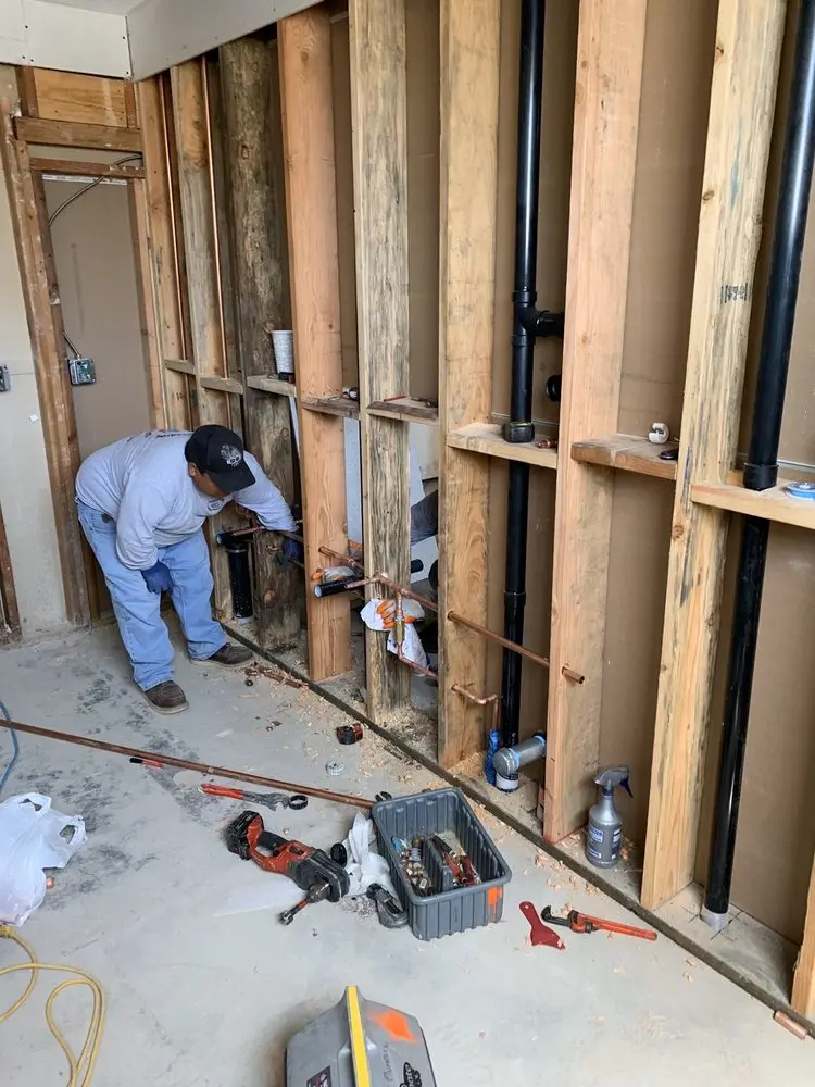 Commercial rough-in plumbing for Gas Line Repair in Rose Lake